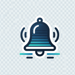 Real-time Alerts Icon - Notification bell with dynamic elements